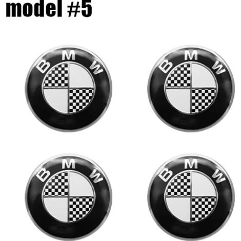 (Autocollant BMW - Modèle 5,65 mm) - Lot de 4 autocollants pour jantes de voiture, emblème et cache-moyeu, compatibles avec BMW E36, E39, E46, E60, E70, E87, E90, E92 et M4. (1/5)