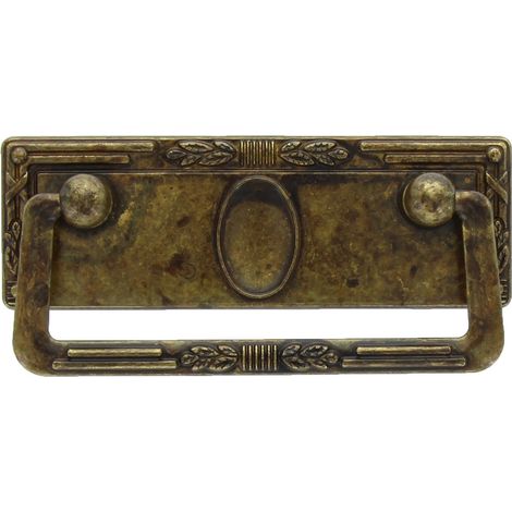 50PZ MANIGLIA ANTICHIZZATA ART.06060 MM.97X45 OTTONE ANTICO (1/2)