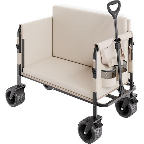 220 L Charge 249 kg Chariot de Jardin Pliable Transport de Matériel Camping et Jardinage Convertible en Banc (1/5)