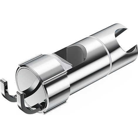 Support de Douche Réglable avec 2 Crochets, Universel Support de Pommeau de Douche pour Barre de Douche de 14-25 mm, ABS Chromé Support Douchette à Main, Installation Facile (1/5)