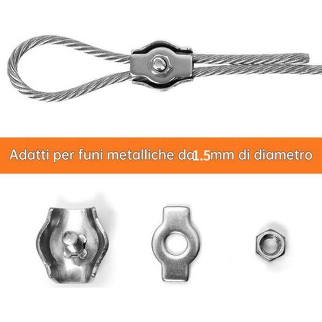 Serre-Câbles - M2 - Acier Inoxydable 304 - Pour Câbles Électriques 1 5 Mm - Jardin Terrasse Voile D Ombrage - 20 Pièces (1/5)