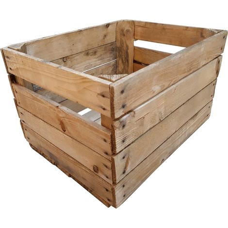 Holzkiste 50 x 40 x 30 cm unbehandelt Apfelkiste Obstkiste