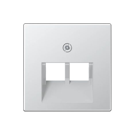 Jung Tapa para cajas de conexión IAE/UAE, 2 x 8 polos, termoplástico lacado, serie A, aluminio A 569-2 BFPLUA AL