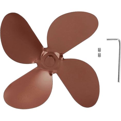 Ofenlüfterflügel aus Aluminiumlegierung, 4er-Set mit Inbusschlüssel und Schrauben, Ersatzteil, bronzefarben (1/5)