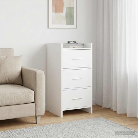 Aparador Blanco 40 x 36 x 80 cm Madera de ingeniería (1/4)