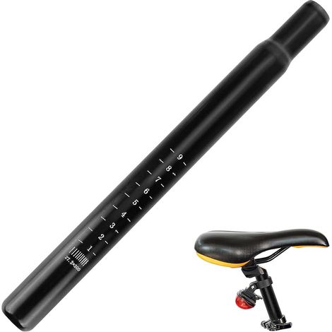 Tige De Selle De Vélo Bougie 27,2 X 300 Mm Tube De Selle De Vélo Noir De Vélo pour VTT Vélo De Course Vélo De Ville