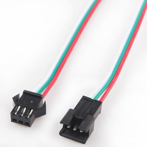 Câble de connexion à bornes mâles et femelles 12 V, connecteur de borne à montage en surface, câble de connexion d'alimentation LED