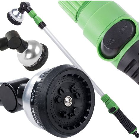 Lance télescopique de jardin réglable avec arroseur à 10 fonctions et buse (1/5)