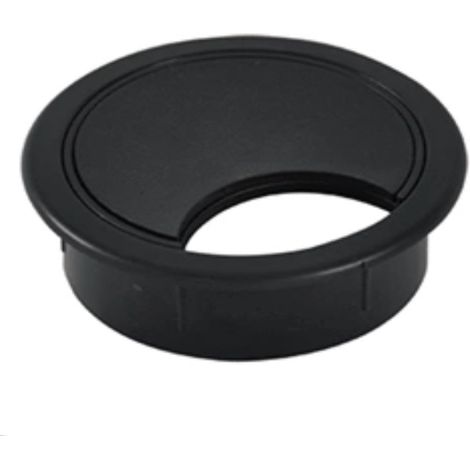 PASSACAVO PER SCRIVANIA Ø60MM - IN PLASTICA COLORE NERO