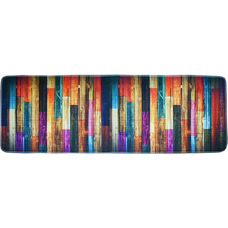 Tapis Absorbant Anti-dérapant - Motif Bois - Pour Salle De Bain Cuisine Balcon - 1 Unité (1/5)