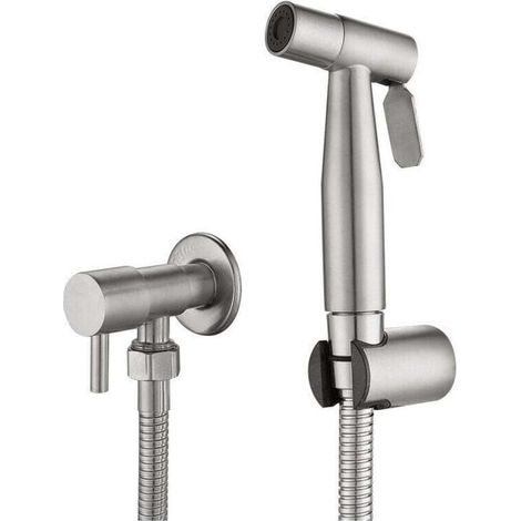 WC- und Bidetbrause aus Edelstahl, Bidetbrause-Set, Wasserhahnbrause, WC-Brause