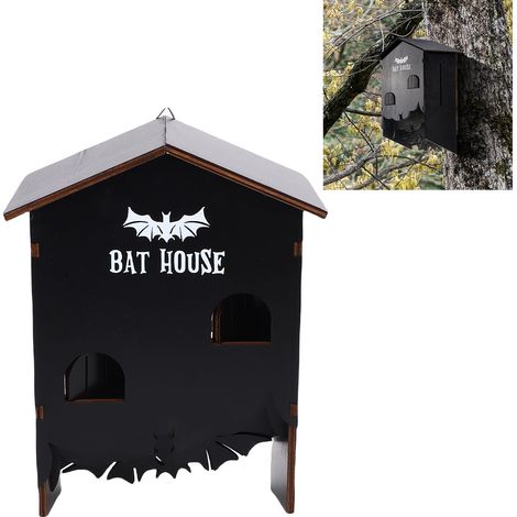 Nichoir à chauves-souris extérieur à 3 compartiments, en bois résistant aux intempéries, pour jardin, terrasse ou cour.