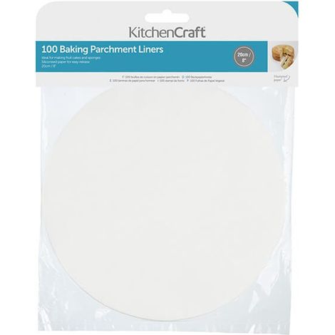 KitchenCraft Round 20cm Siliconised Baking Papers