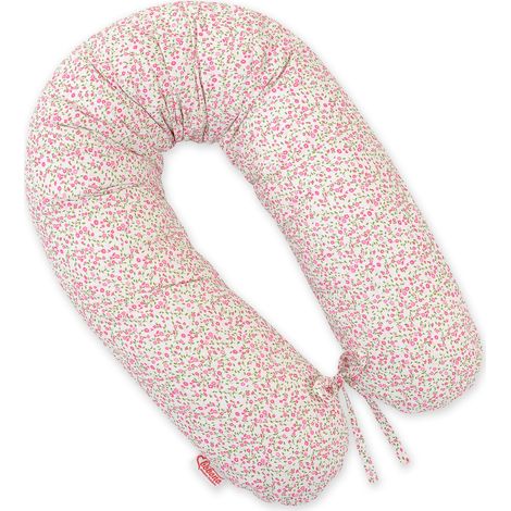 Almohada de embarazo más larga para que las embarazadas duerman + funda extraíble - Pink Meadow
