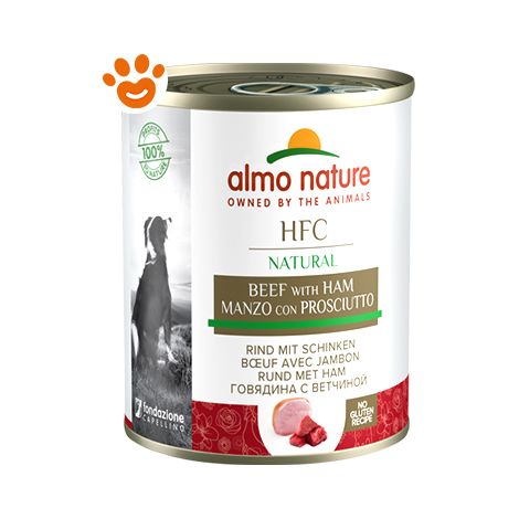 Almo Nature Cane HFC Cuisine in Lattina Manzo e Prosciutto 290gr