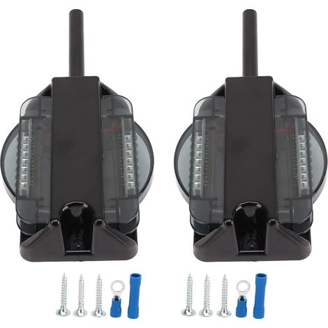 1 Paire d'indicateurs lumineux DC12V IP67 étanche 14 perles LED lumineuses pour camping-car remorque quad camion bateau bus fumé (1/5)