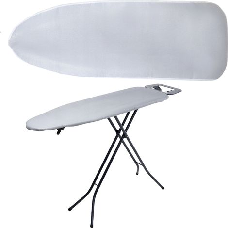 Funda para tabla de planchar, algodón de alta calidad, dimensiones 126 x 45 cm, apta para tamaños estándar, retiene el calor y el vapor, resistente a altas temperaturas. (1/5)