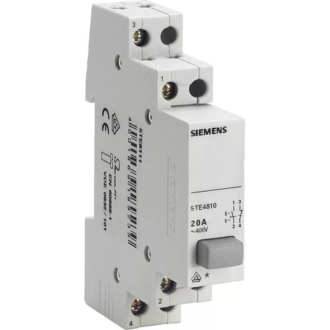 Modularer Taster 20A 1NO 1NC grau bistabil 5TE4810 (1/2)