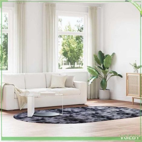 4102936 Tapis Shaggy à poils longs NAVARRA gris foncé 300x200 cm (1/5)