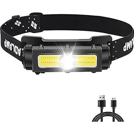 Lampe frontale LED rechargeable 1000 lumens – Lumière rouge et blanche – 7 modes – Aimant amovible pour camping et pêche (1/4)