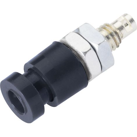 Schnepp EBU 2424 Laborbuchse Buchse, Einbau vertikal Stift-Ø: 2.4 mm Schwarz 1 St.