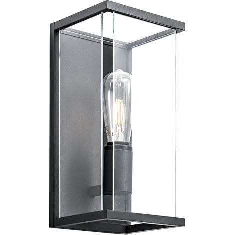 Applique murale GALACT Anthracite E27 IP65 - Applique d'extérieur en aluminium moulé sous pression - Groupe Rossini (1/3)