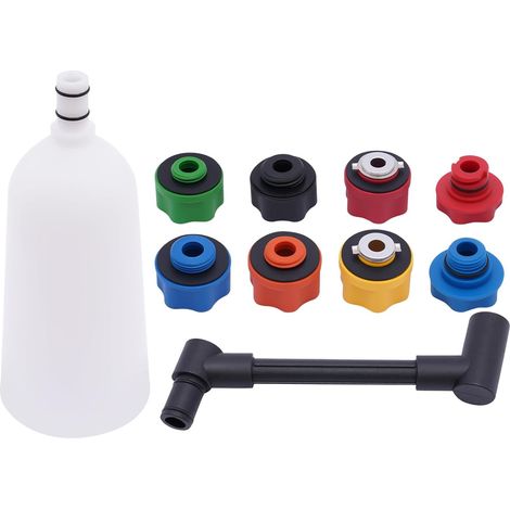 10Pcs Car Engine Oil Funnel Kit Filling System Repair Filler 8 Adapter + Box 2L (1/5)