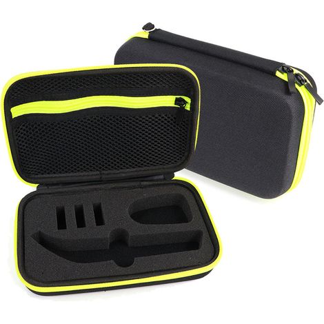 Estuche para afeitadora eléctrica compatible con Phillips O Blade QP2530/30, QP2630/30, QP2520/30, QP2520/65, funda protectora con esponja, estuche rígido de viaje, verde, una pieza, verde-1