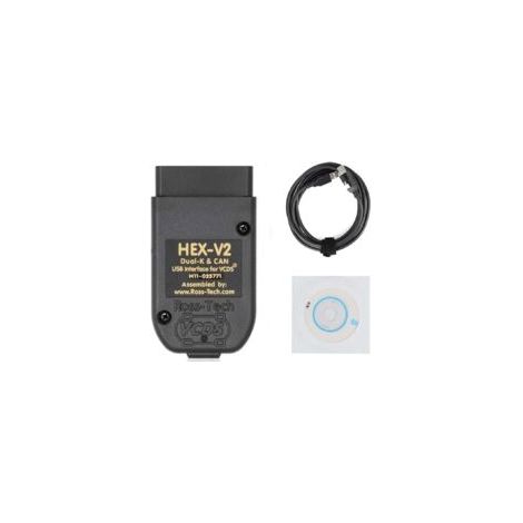 Cavo diagnostico multilingue VCDS 24.7 OBD2 per HEX V2 Wesheu VCDS COM per VAG (Audi/Skoda/Volkswagen)
