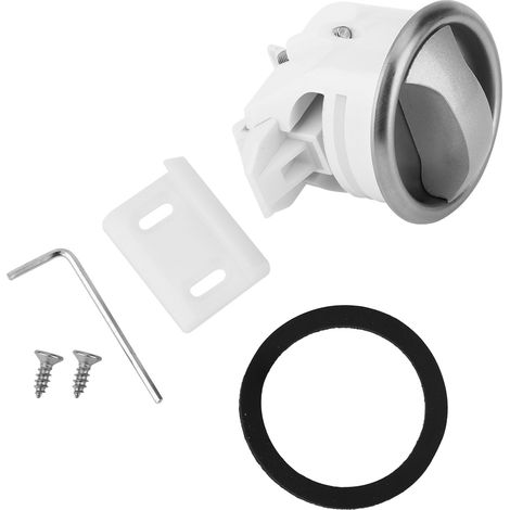 Boutons d'interrupteur en plastique ABS avec panneau en acier inoxydable brossé, accessoires de verrouillage de porte, adaptés aux salles de bains, camping-cars, restaurants, voitures, yachts, argent. (1/5)