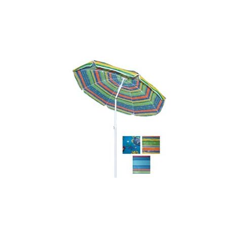 OMBRELLONE DA SPIAGGIA IN NYLON FANTASIA TONDO CM.200  colori assortiti    VETTE