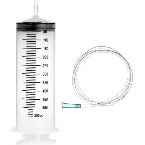 Seringue doseuse 500 ml en plastique réutilisable avec tube souple de 1 m pour transfert précis de liquides (1/5)