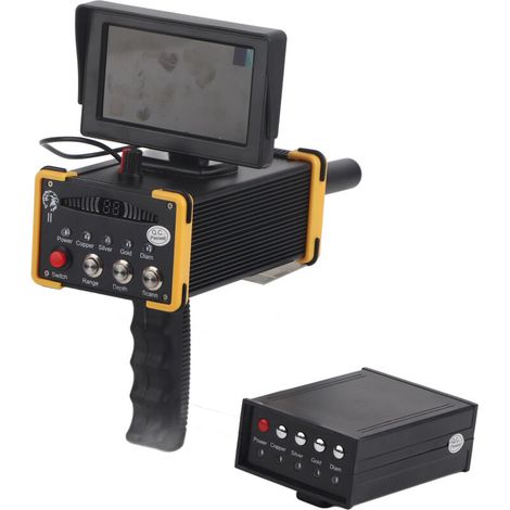 Jeffergarden Détecteur de métaux avec affichage, Scanner de métaux à grande portée de 1000m, détecteur de cuivre, d'argent et d'or, prise ue 100-240V-DOU