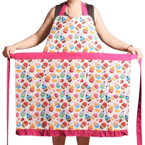 Tabliers de cuisine ajustables pour femmes et filles, grande taille, avec 2 poches et attaches extra longues, 86 x 91 cm