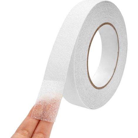 Cinta adhesiva antideslizante transparente, 3,5 cm x 10 m, tira antideslizante para escaleras, cinta autoadhesiva antideslizante, cinta antideslizante transparente impermeable para uso interior y exte (1/5)