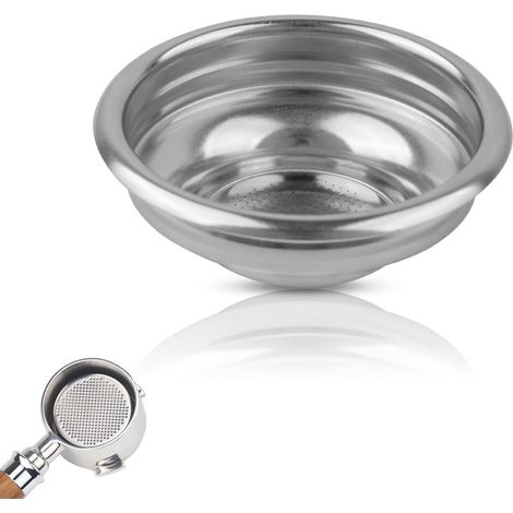 Panier-filtrant en Acier Inoxydable 58mm, 1 Tasse Filtre à Café Réutilisable, Expresso Accessoires Non Pressurisé pour Porte-filtre Sans Fond (1/5)