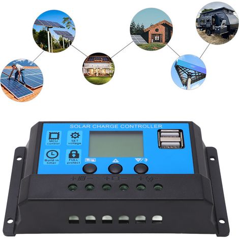 12V/24V PWM-Solarladeregler für LED-Straßenbeleuchtung, intelligenter 10A-Lade- und Entladeregler (1/5)