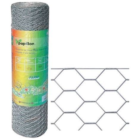 Rete Recinzione Tripla Torsione Farm Papillon 16X2 mm H: 50 cm Rotolo 25 mt (1/2)