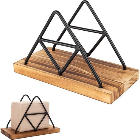 Porte-Serviettes Papier Table, Porte-Serviettes en Métal Distributeur, Porte-serviettes de cuisine moderne en métal noir