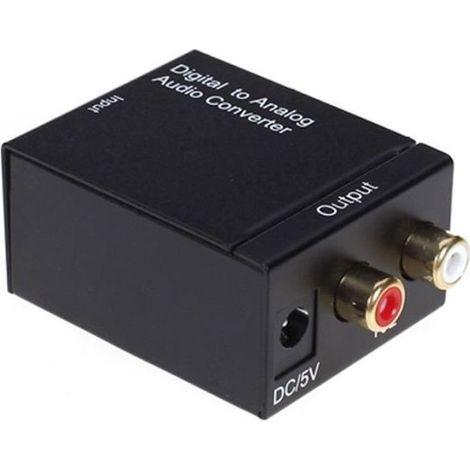 Convertisseur Audio Numérique vers Analogique - Non spécifié - RCA - Compact - Facile à installer - Noir (1/4)