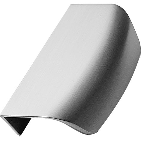 Furnipart Griffleiste chrom glänzend LA64mm - moderner Möbelgriff Breite 96mm, Zinkdruckguss Edelstahl-Effekt