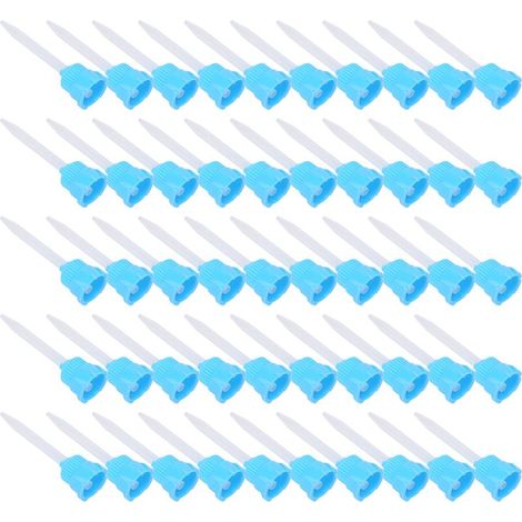 50 pièces Buse Mélangeuse pour Résine Époxy, Embout de Distribution pour Adhésif, Accessoire Bleu pour Prothèse Dentaire 1:1 (1/5)
