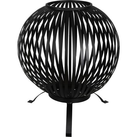 Balle à feu Bandes Noir Acier au carbone FF400 Esschert Design