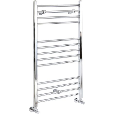 Milano Kent Chrome Straight Bar Heated Towel Rail Radiator - 1000mm x 400mm (1/4)