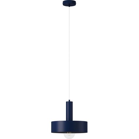 Lampe suspension moderne bleue abat-jour rond 1xE27 15W VITRUM Sigma Lighting (1/2)