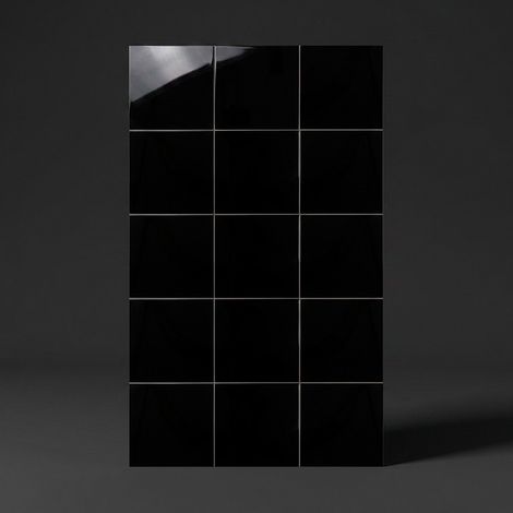 Carrelage Mur Ceramic Connection Black Brillante 20x20 cm