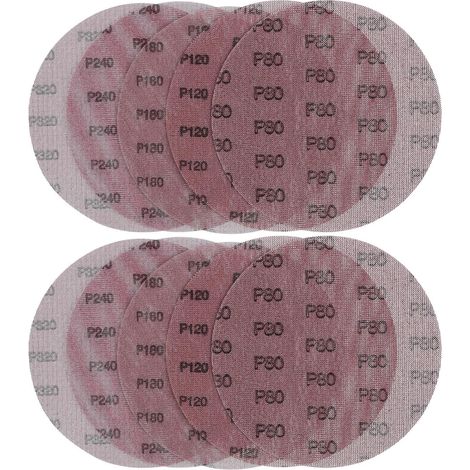 Disques Abrasifs 10 Pièces pour Ponceuse Placo Auto-agrippants 9 Pouces Grains 80 120 180 240 320, Oxyde D’aluminium, Usage Chantier et Rénovation (1/5)