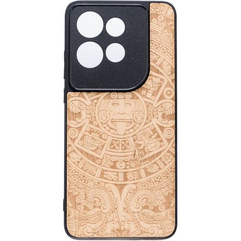 Custodia in legno Bewood per Motorola Edge 50 Neo CALENDARIO AZTECO ANIEGRE (1/2)