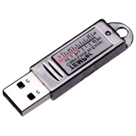 USB-Thermometer para computadora, sensor de temperatura, sondas, dispositivo de monitoreo remoto para acuarios e industria, TEMPer en acabado dorado. (1/4)