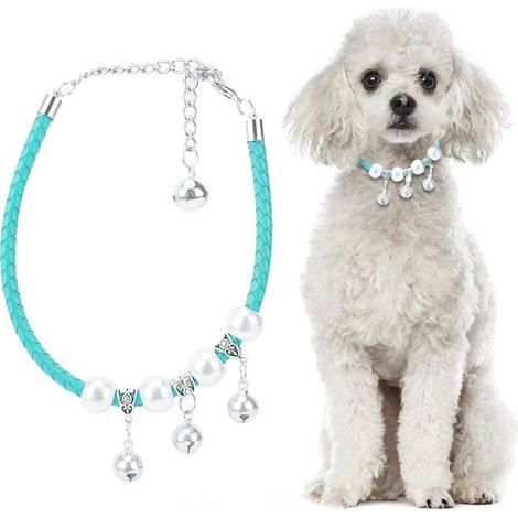 Adjustable dog and cat collar with bell – Blue, size XL – High-quality and cute pet accessory (1/5)